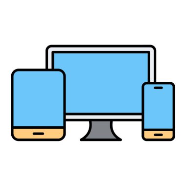 Akıllı telefon aygıtı teknoloji vektör illüstrasyonu