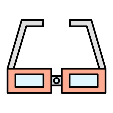 gözlük ikonu vektör illüstrasyonu