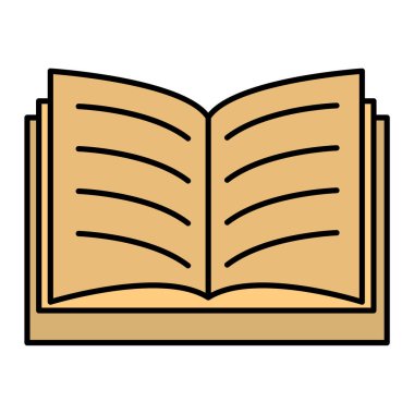 Kitap ikonu. Web için dizüstü bilgisayar vektör simgelerinin özet çizimi