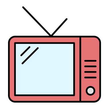 Televizyon. Web simgesi basit illüstrasyon