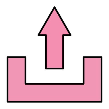 Yükle. Web simgesi basit illüstrasyon