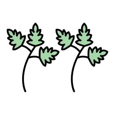 Çizgi film yaprağının vektör çizimi