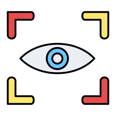 göz vektör simgesi modern basit renkli illüstrasyon