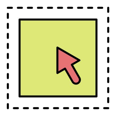 Moda Biçimli İmleç Simgesi İzole Arkaplan