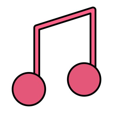müzik notası ikon vektör illüstrasyonu