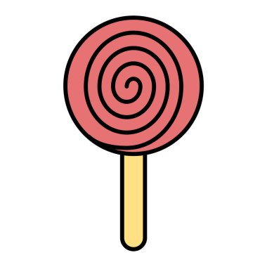 Lolipop şeker ikonu vektör illüstrasyon tasarımı