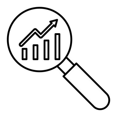 Büyüteç simgesi. vektör illüstrasyonu