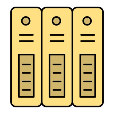 dosya dizin simgesi. Web için arşiv vektör simgelerinin özet çizimi