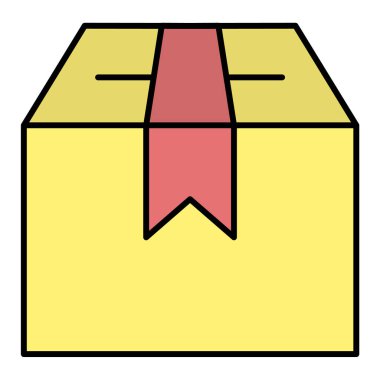 hediye kutusu simgesi, vektör illüstrasyonu