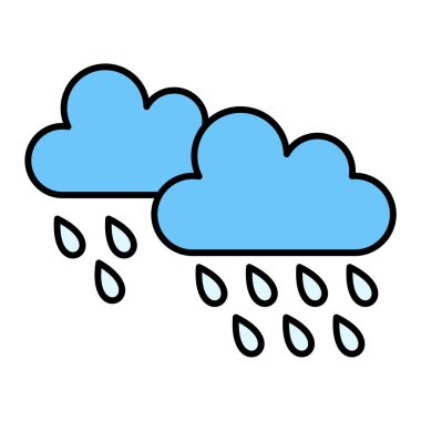 yağmur bulutları simge vektör illüstrasyon tasarımı