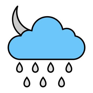 Hava durumu. Web simgesi basit illüstrasyon