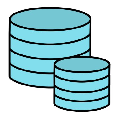 veritabanı. Web simgesi basit illüstrasyon