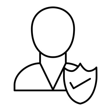 güvenlik simgesi vektör illüstrasyonu