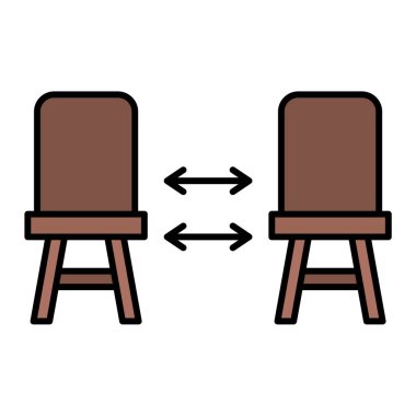 ahşap sandalyeler ikon vektör illüstrasyon tasarımı