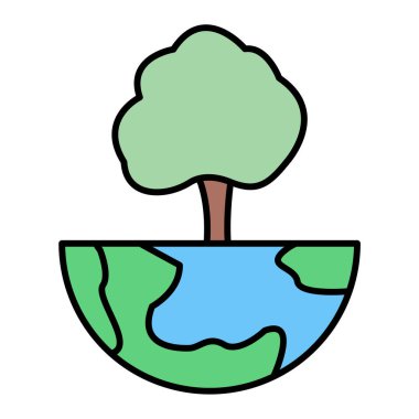 Simge tasarımı ile ekoloji kavramı, vektör illüstrasyonu 10 eps graphic.