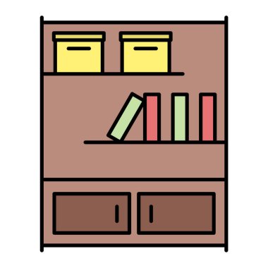 raf çekmecesi simgesi. düz dizayn