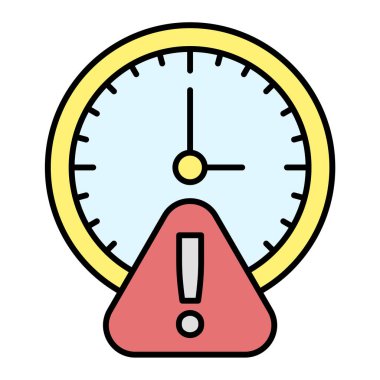 Ölçek simgesi. Çizgi kronometre vektör illüstrasyon piktogramı. beyaz arkaplanda izole.