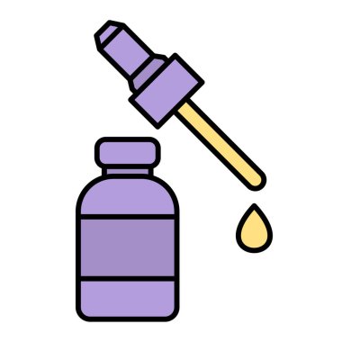 Bir şişe su ikonu. Web için iksir vektör simgelerinin özet çizimi