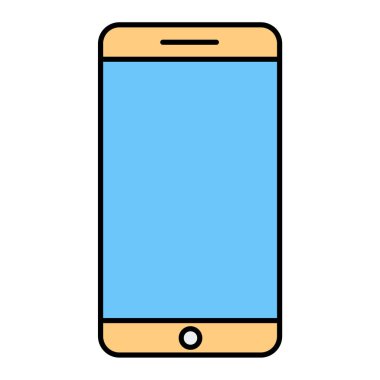 Akıllı telefon aygıtı simgesi. Cep telefonu aygıtı ve teknoloji teması. Yalnız tasarım. vektör illüstrasyonu