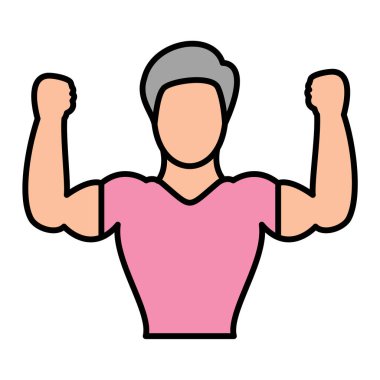 Fitness ve egzersiz ikonu. fit ve sağlıklı yaşam tarzı teması. Yalnız tasarım. vektör illüstrasyonu