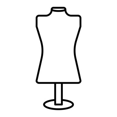 Manken ikonu. Web için kıyafet vektör sembolünün özet çizimi