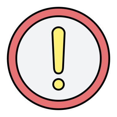 Ünlem işareti simgesi. uyarı sembolü. Tehlike tehlikesi. düz tasarım biçimi.