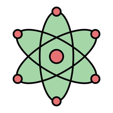 atom simgesi vektör illüstrasyonu