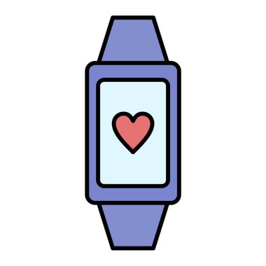 giyilebilir teknoloji dijital ve sağlık teması izole edilmiş tasarım vektörü çizimi