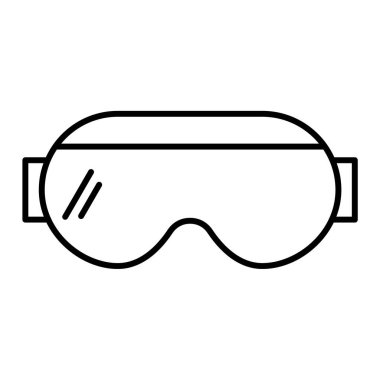 Gözlük ikonu. Web için şnorkel vektör simgelerinin özet çizimi