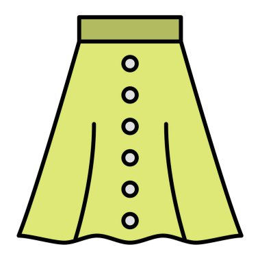 Bir kadının eteğinin vektör çizimi 