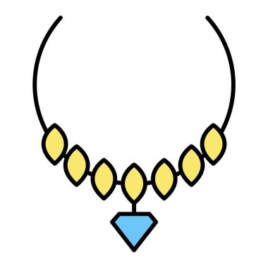 kolye simgesi vektör illüstrasyonu