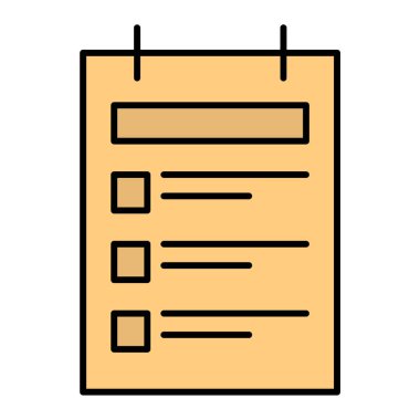 Kontrol listesi. Web simgesi basit illüstrasyon