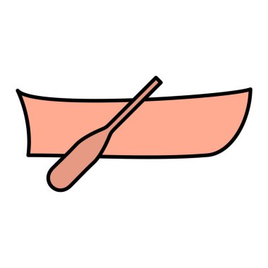 Bir tekne simgesinin vektör illüstrasyonu