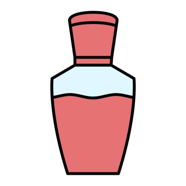 Parfüm şişesi ikonu. Web için su kavanozu vektör tasarım elementlerinin özeti