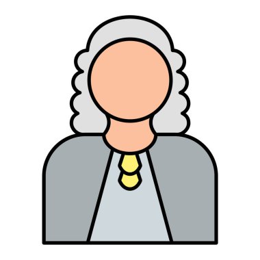 Kadın avatar ikonu. Kadın vektör illüstrasyonunu özetle. beyaz arkaplanda izole