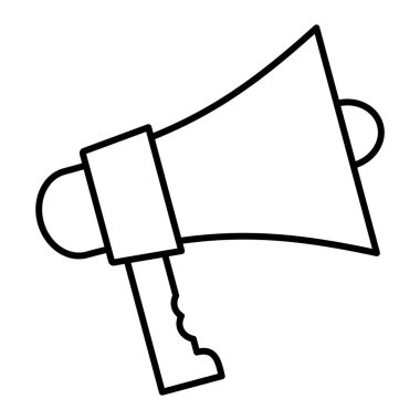 Megafon. Web simgesi basit illüstrasyon