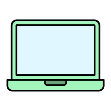 Dizüstü bilgisayar teknolojisi simge vektör çizim grafik tasarım