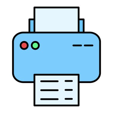 Yazıcı. Web simgesi basit illüstrasyon