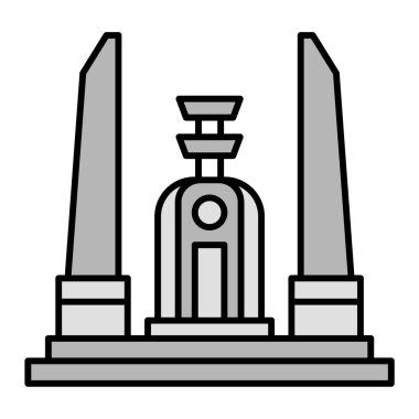 Moda tarzı izole edilmiş arkaplanda anıt simgesi