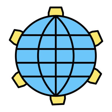 Çizgi film modern ofis topunun vektör çizimi