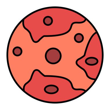 Gezegen. Web simgesi basit illüstrasyon