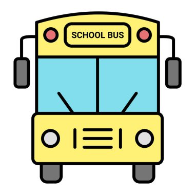 bus simgesi vektörü. İnce çizgi işareti. izole edilmiş sınır sembolü çizimi