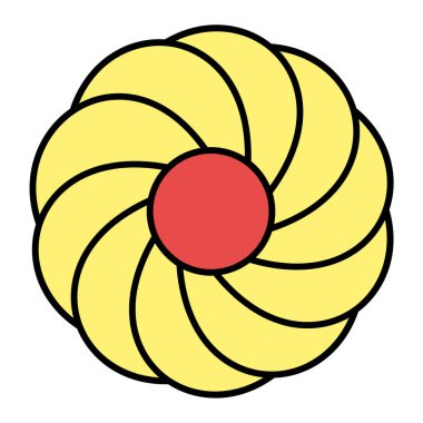 Renkli bir çiçeğin vektör çizimi