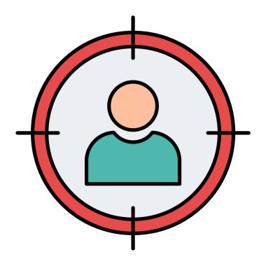 hedef simge vektör illüstrasyonu