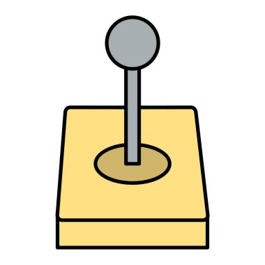 Anten ikonlu joystick. Web için oyuncak araba vektör simgelerinin özet çizimi