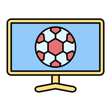 futbol topu ikonu vektör illüstrasyonu