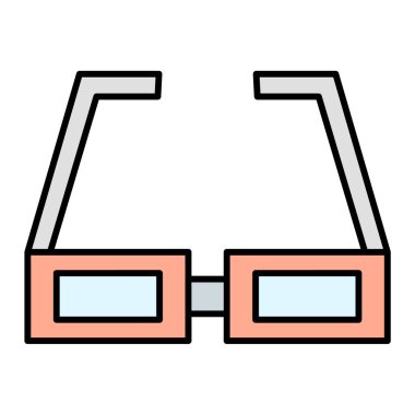 gözlük ikonu vektör illüstrasyonu