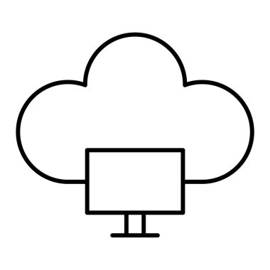 Bulut hesaplama teknolojisi ikon vektör çizimi tasarımı