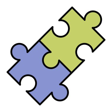 Beyaz arkaplanda bulmaca simgesi