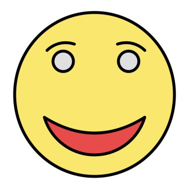 Mutlu yüz simgesi simgesi. vektör illüstrasyonu